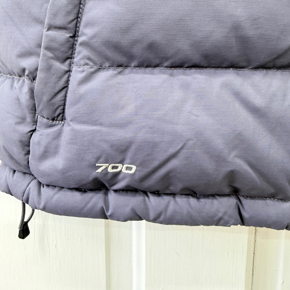 The North Face Womens 700 Fill Down Puffer Vest Grey Pink Medium Nuptse - Picture 2 of 10